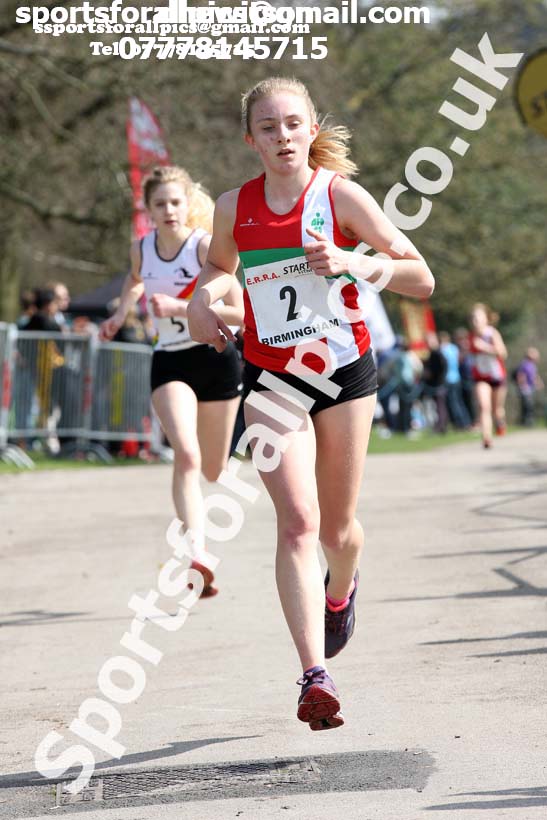 Womens under-17s 5k road race, 2018 ERRA Under-17s and Under-15s 5k Champs, Sutton Coldfield. Photo: David T. Hewitson/Sports for All Pics